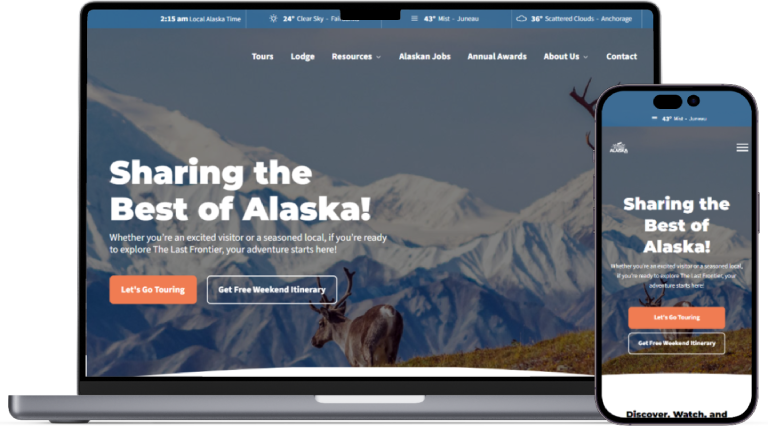 Sharing Alaska website preview