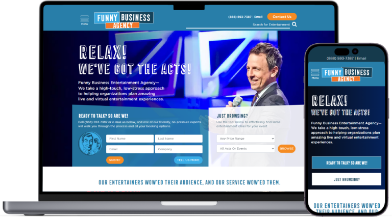 Funny Business website preview