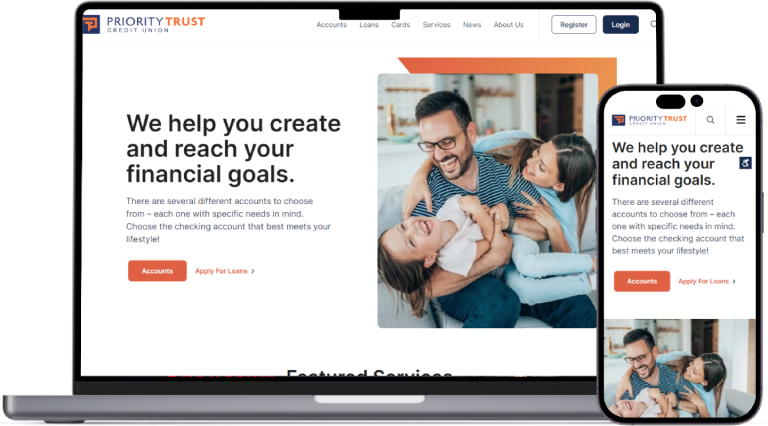 Priority Trust Credit Union website preview