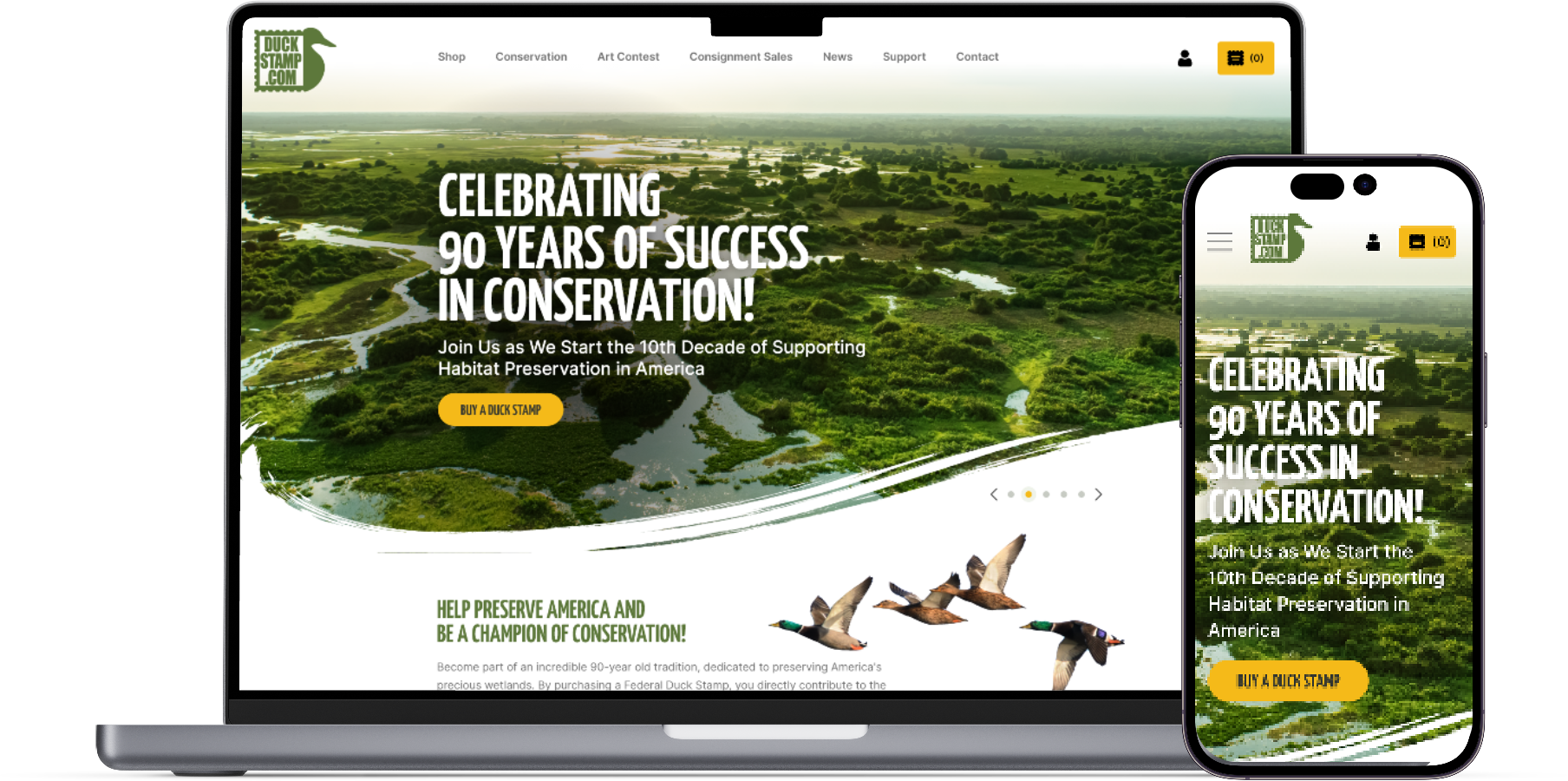 DuckStamp website preview