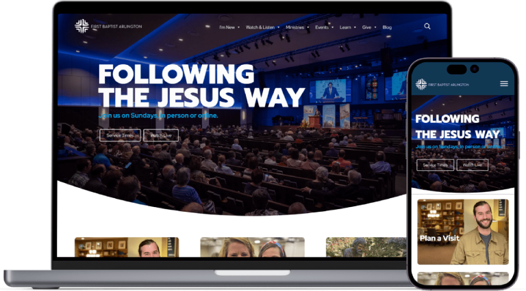 First Baptist Church of Arlington website preview